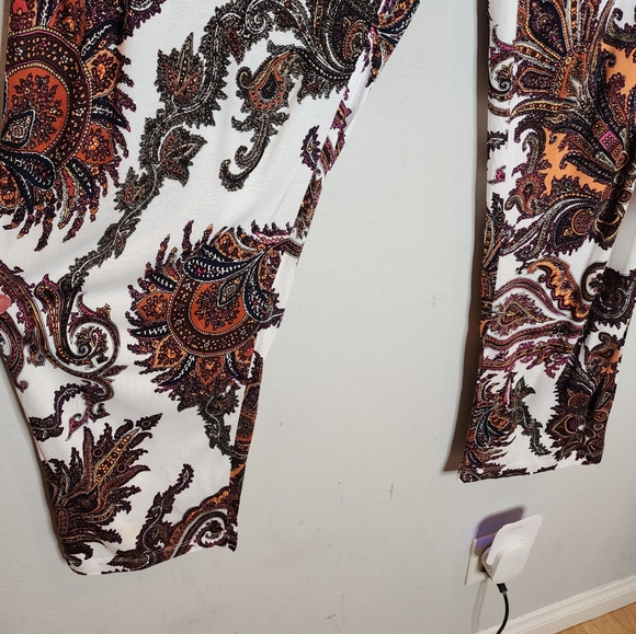 Lascana Venus Pull On Jersey Viscose Paisley Pants White Multi Size 1X - Picture 14 of 16